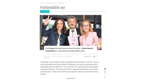 Meme Kanserine Karşı Farkındalık “Olmaz Olmaz Deme Hiç”