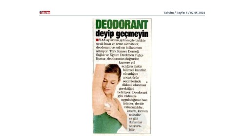 Yaz aylarında sık kullanılan deodorant ve roll-on kansere yol açar mı?