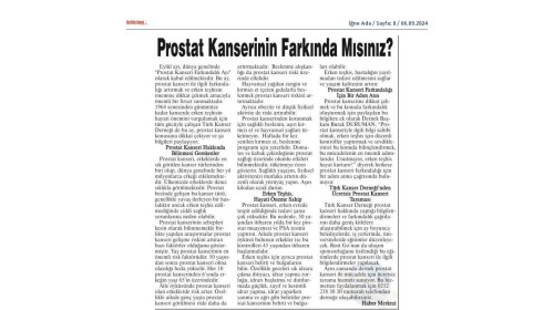 Prostat Kanseri Basın Yansıması - 2024