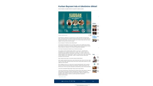 Kurban Bayramı’nda Et Tüketimine Dikkat! - 2025