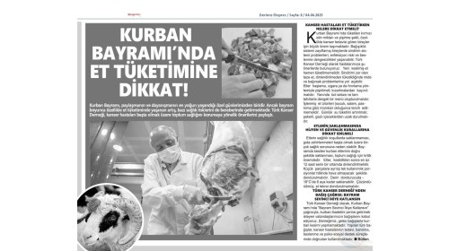 Kurban Bayramı’nda Et Tüketimine Dikkat! - 2025