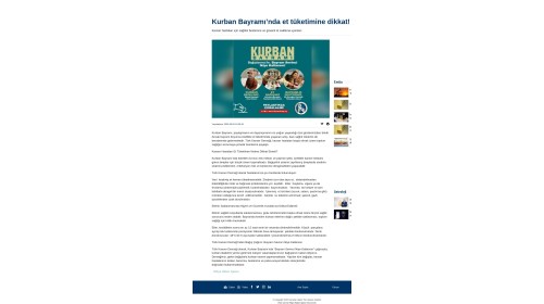 Kurban Bayramı’nda Et Tüketimine Dikkat! - 2025